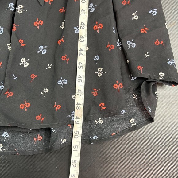 Gap Black Sleeveless Floral Maxi Dress Embroidered Vneck Wimsygoth Boho size Med - Picture 9 of 10